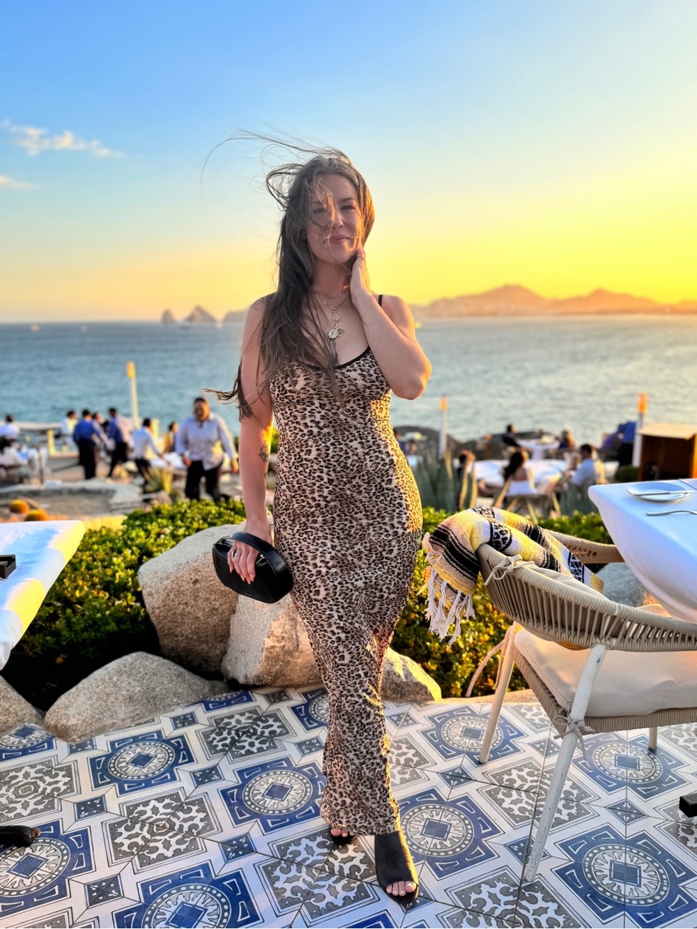 Vintage Leopard Print Slip Dress - Brown & Black